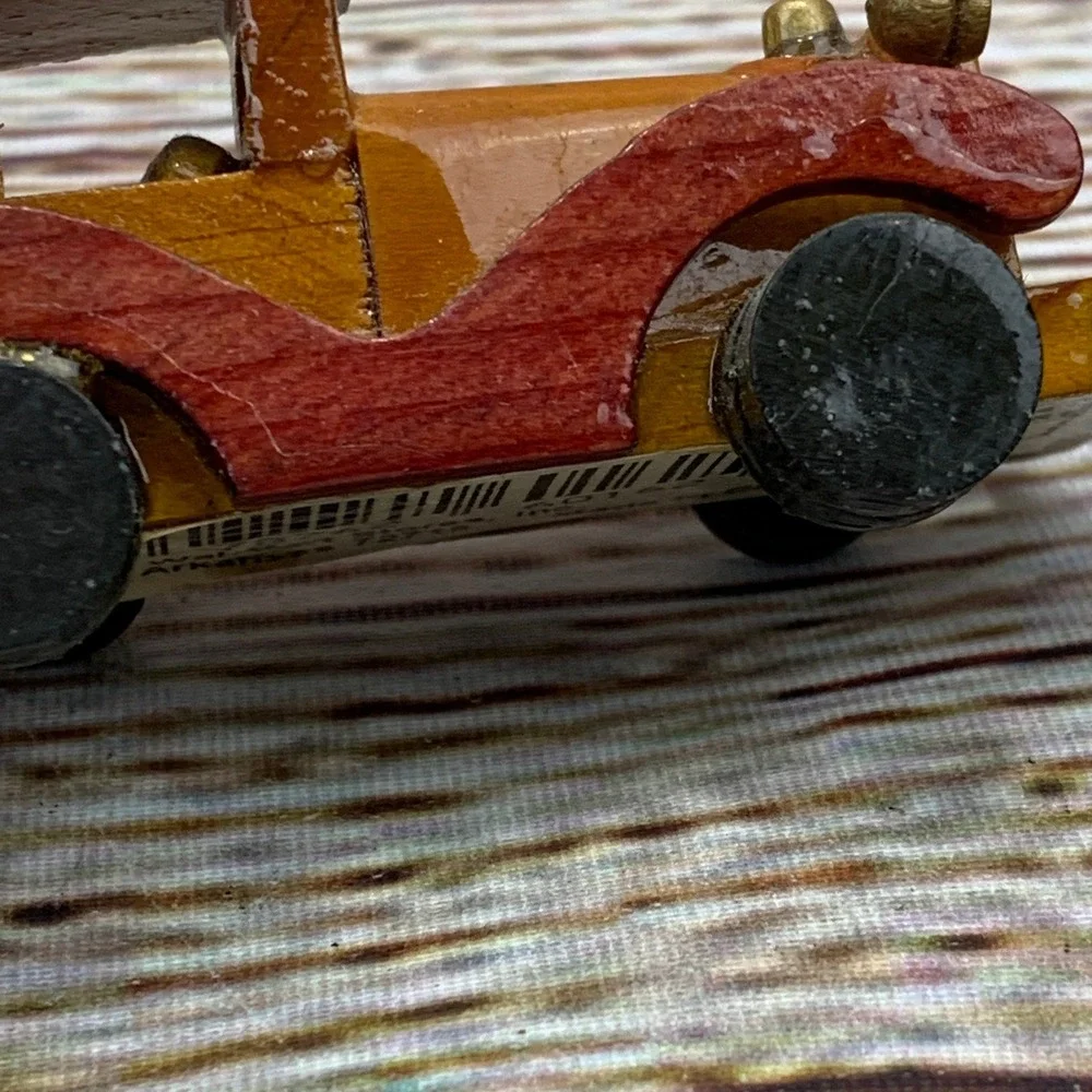 Miniature Wooden Classic Car By Walmart Vintage Toy Vehicle Collectible‎